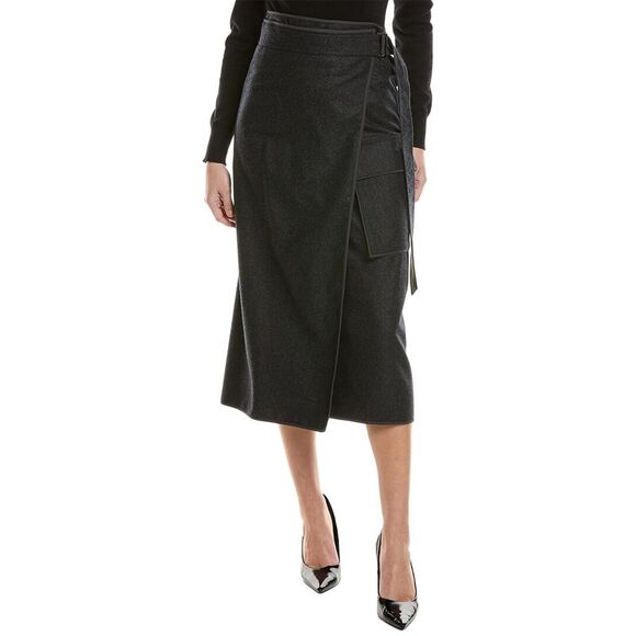 Brunello Cucinelli WomensWool Wrap Skirt